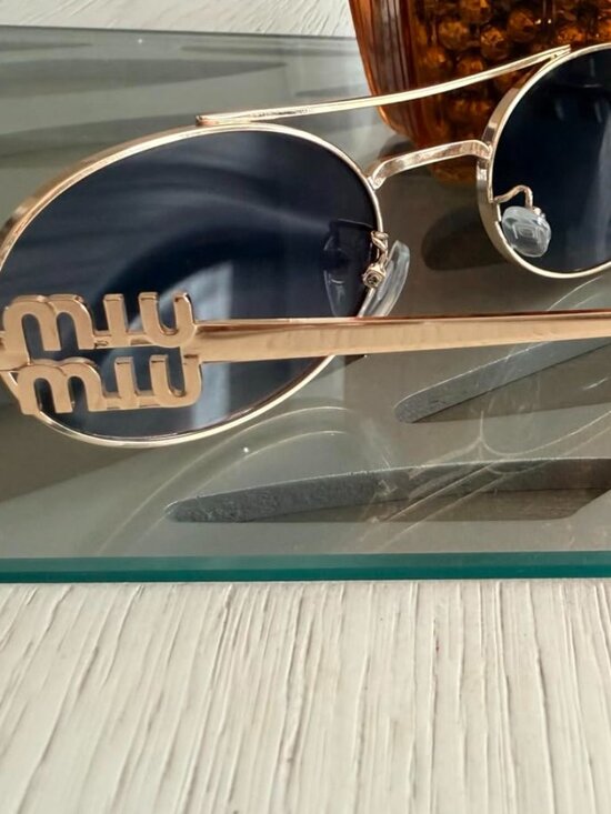 Trendy Chic Narrow Gold Sunglasses main image 5